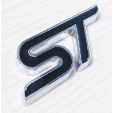 Эмблема ST, чёрная, металлическая, fst001b
